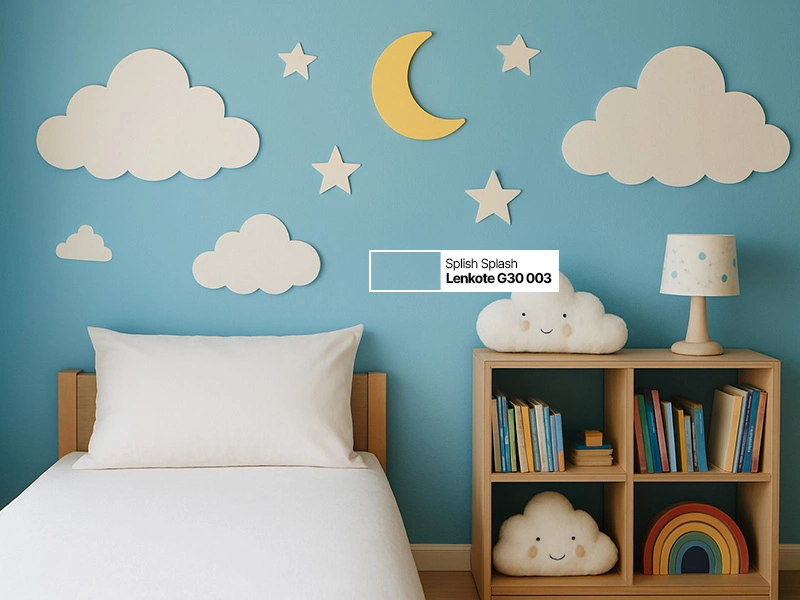 Warna cat kamar anak biru langit menenangkan