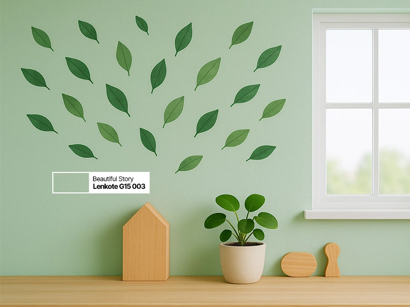 Warna cat kamar anak hijau mint bertema alam