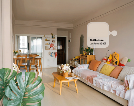 Cat Rumah Ruang Keluarga Cozy