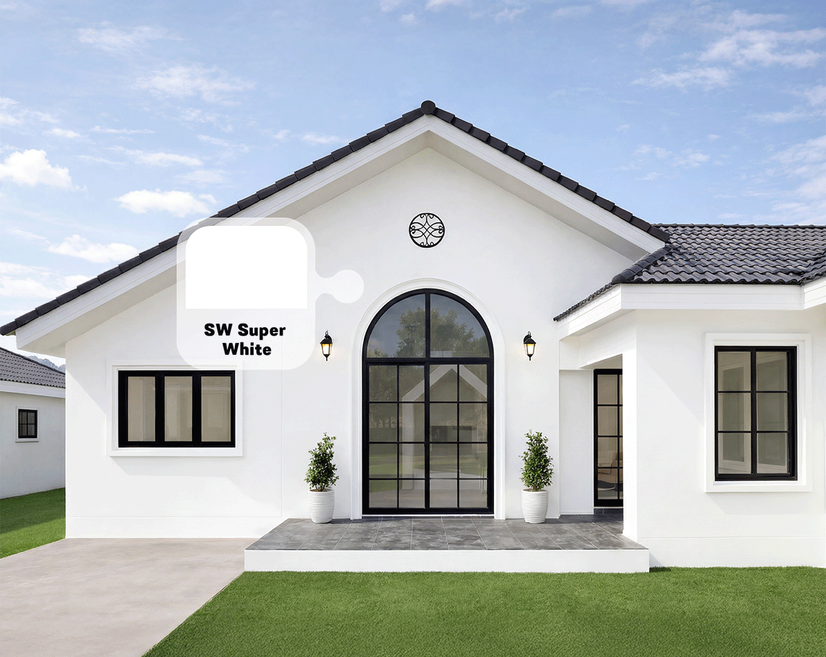 Warna Cat Rumah Bagian Luar Elegan Mewah - Putih