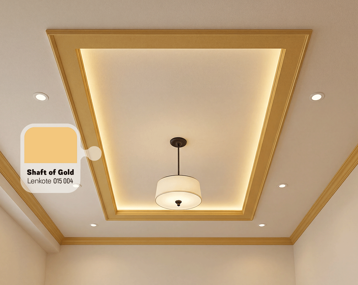 Lis Plafon Mewah Elegan Buat Lebaran - Soft Gold