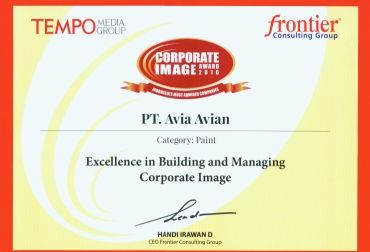 PT. Avia Avian Berhasil Meraih Penghargaan Corporate Image Award 2016