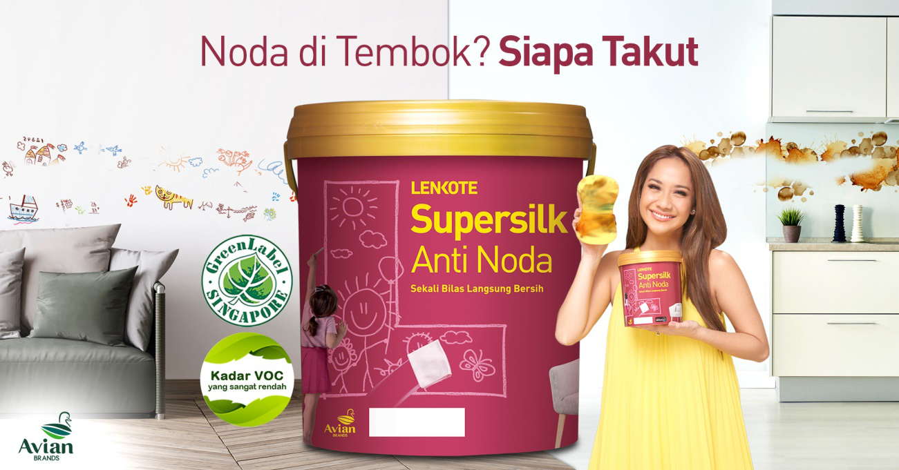 Avian Brands Pilih Supersilk  Anti  Noda  Cat  Rendah VOC