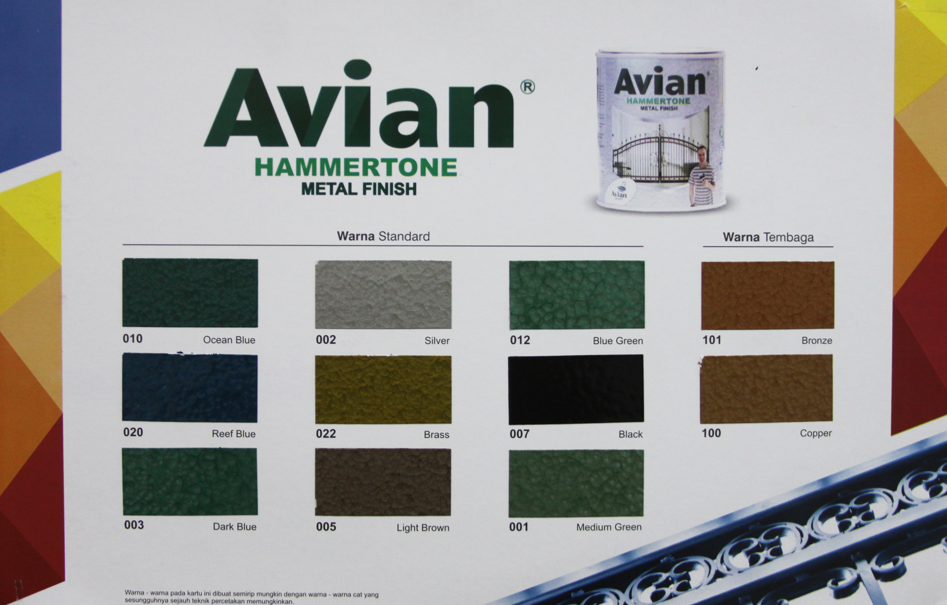  Avian Brands Kartu Warna 